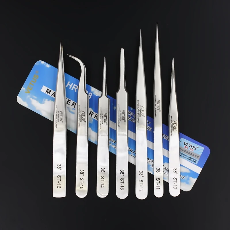 Professional VETUS Stainless Steel Eyelash Tweezer For Eyelash Extension High Precision Anti Acid Tweezers
Professional VETUS Stainless Steel Eyelash Tweezer For Eyelash Extension High Precision Anti Acid Tweezers
