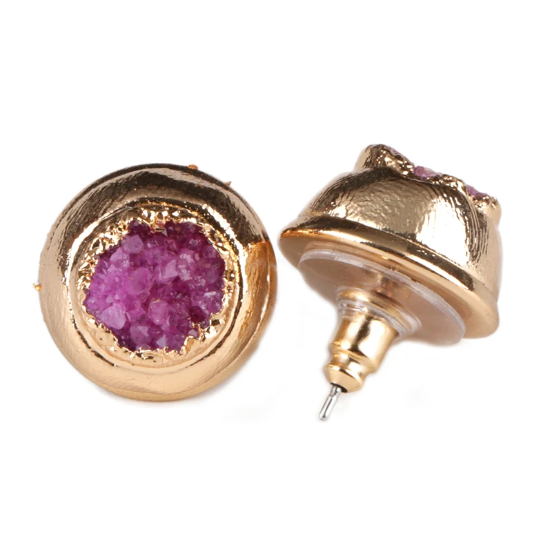 2019 New Arrival Color Gold Metal Alloy Natural Druzy Stone Stud Earrings for Women Statement Jewelry Gift
2019 New Arrival Color Gold Metal Alloy Natural Druzy Stone Stud Earrings for Women Statement Jewelry Gift