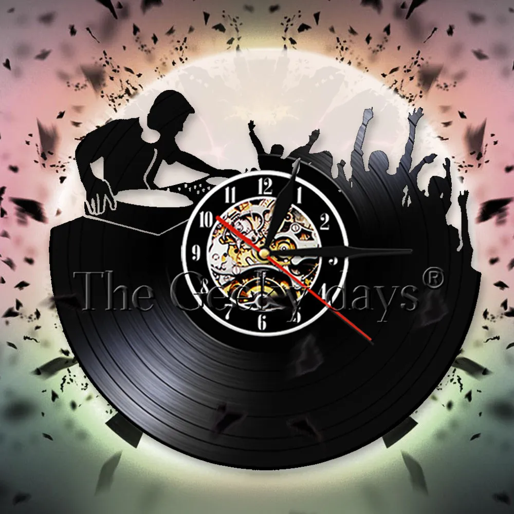 Disco Dance Party DJ Booth Turntable Decorative 3D Wall Clock Personality Vinyl Record Wall Clock Watch For Music Club Party
Disco Dance Party DJ Booth Turntable Decorative 3D Wall Clock Personality Vinyl Record Wall Clock Watch For Music Club Party