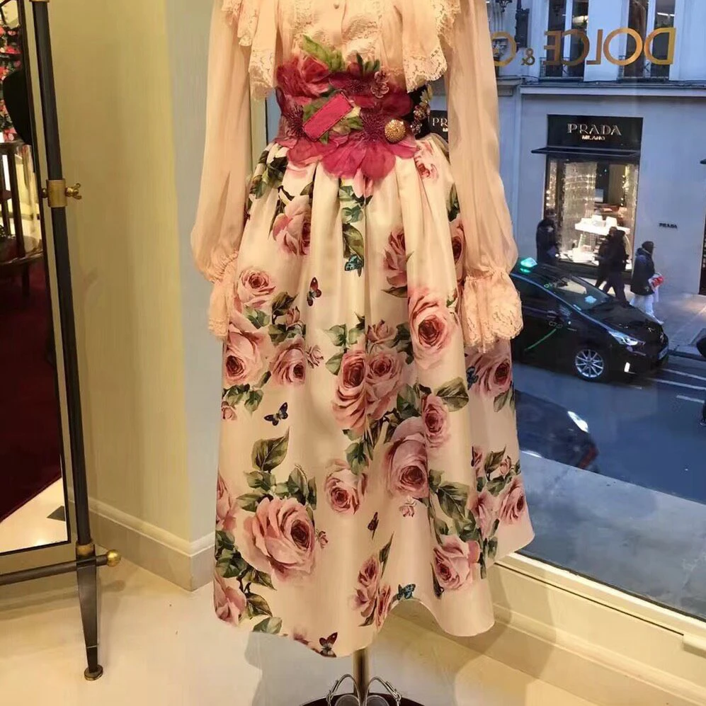 Vintage Floral Printed Lady Ball Gown Long Skirt Elastic Waist High Quality Size XL Zipper Elegant Lady Summer Skirt Clothes
Vintage Floral Printed Lady Ball Gown Long Skirt Elastic Waist High Quality Size XL Zipper Elegant Lady Summer Skirt Clothes