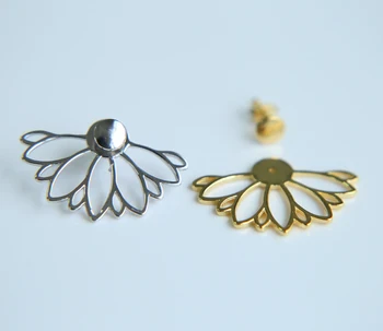 Original 925 Sterling Silver silver gold colors plain fine silver flower double sided 2 ways used women earring studs
Original 925 Sterling Silver silver gold colors plain fine silver flower double sided 2 ways used women earring studs
