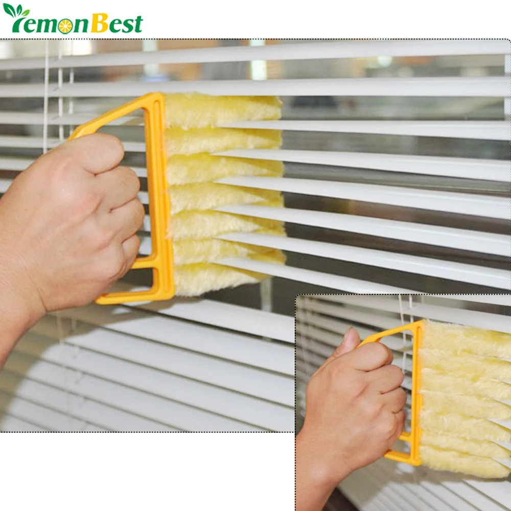 

LemonBest Microfiber Venetian Blinds Cleaning Brush Slat Dust Cleaner Cleaning Clip Duster Window Air Conditioner Duster Brushes