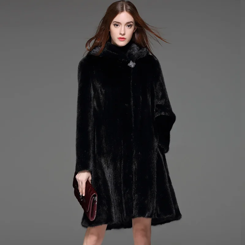 X-LONG Women Imitation Mink Fur Trench High Quality Large Size Faux Fur Jacket Hooded Fur Coat Spring New Arrival
X-LONG Women Imitation Mink Fur Trench High Quality Large Size Faux Fur Jacket Hooded Fur Coat Spring New Arrival