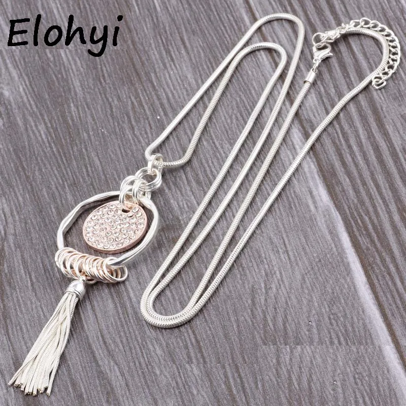 ELOYHI Women Round Tassel Rhinestone Statment Pendants Long Chain Necklace Sweater Chain For Women Trendy Necklace&Pendants Gift
ELOYHI Women Round Tassel Rhinestone Statment Pendants Long Chain Necklace Sweater Chain For Women Trendy Necklace&Pendants Gift