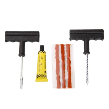 Auto Car Bike Tubeless Tire Repair Kit Set Bicycle Scooter Motorbike Wheel Tyre Puncture Plug Repair Strip Rubber Cement Needle
Auto Car Bike Tubeless Tire Repair Kit Set Bicycle Scooter Motorbike Wheel Tyre Puncture Plug Repair Strip Rubber Cement Needle
