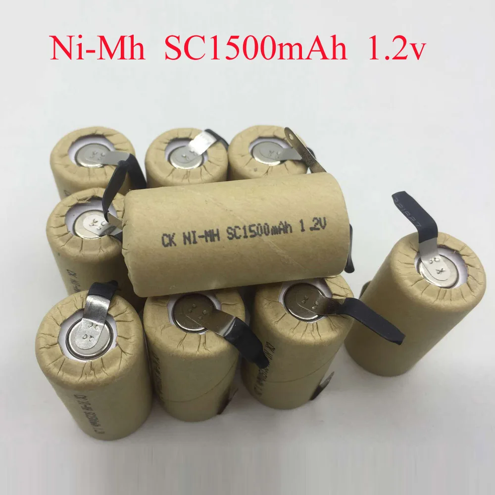75 SORAVESS 10-20PCS SC1500mAh Ni-Mh Battery 1.2V Ni Mh SC Rechargeable Batteries With Welding Tabs Points For Charging Drill
75 SORAVESS 10-20PCS SC1500mAh Ni-Mh Battery 1.2V Ni Mh SC Rechargeable Batteries With Welding Tabs Points For Charging Drill
