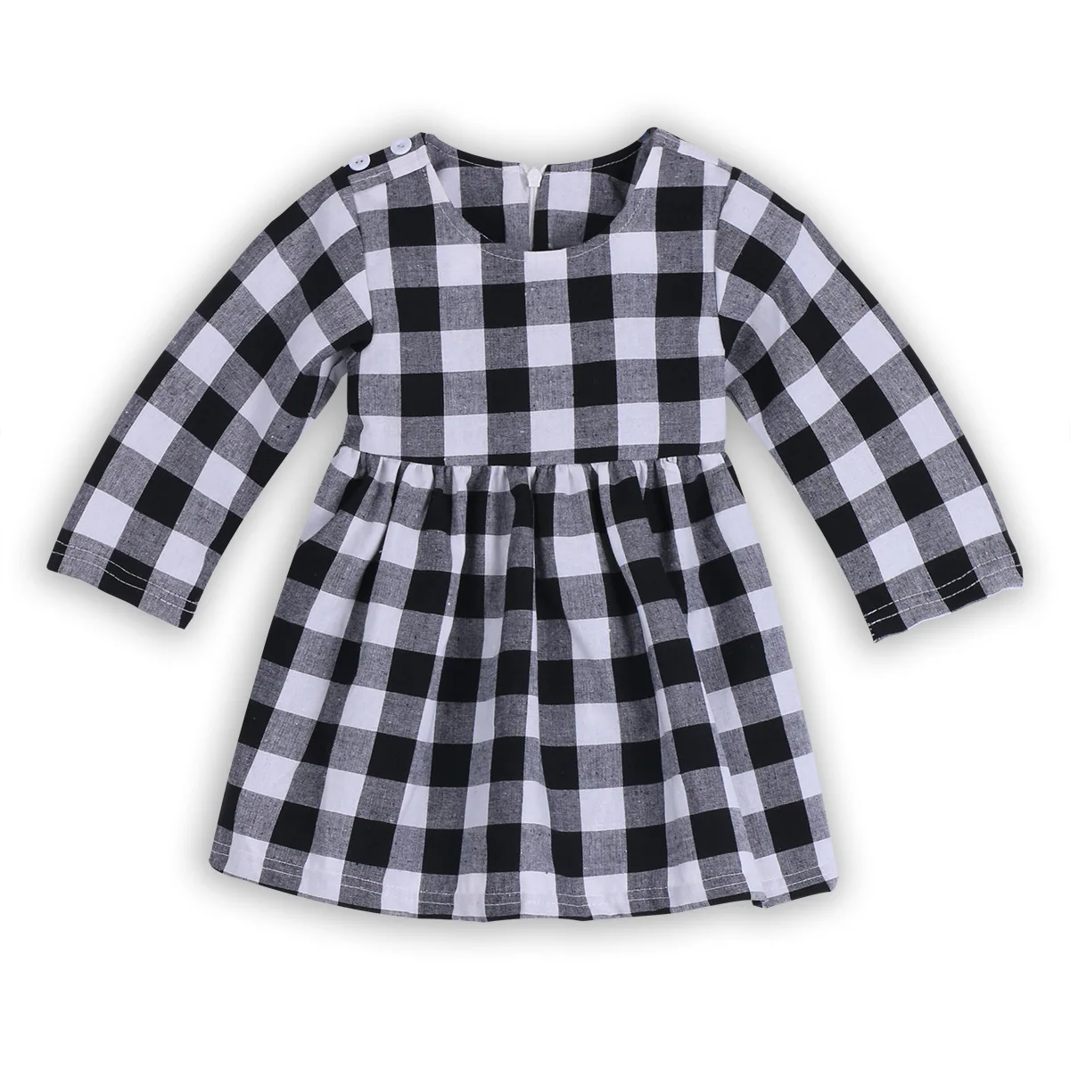 2017 Autumn Spring Style New Fashion Black White Plaid Girl Dresses long Sleeve Baby Kids Clothing Casual Girl Dress Vestidos
2017 Autumn Spring Style New Fashion Black White Plaid Girl Dresses long Sleeve Baby Kids Clothing Casual Girl Dress Vestidos