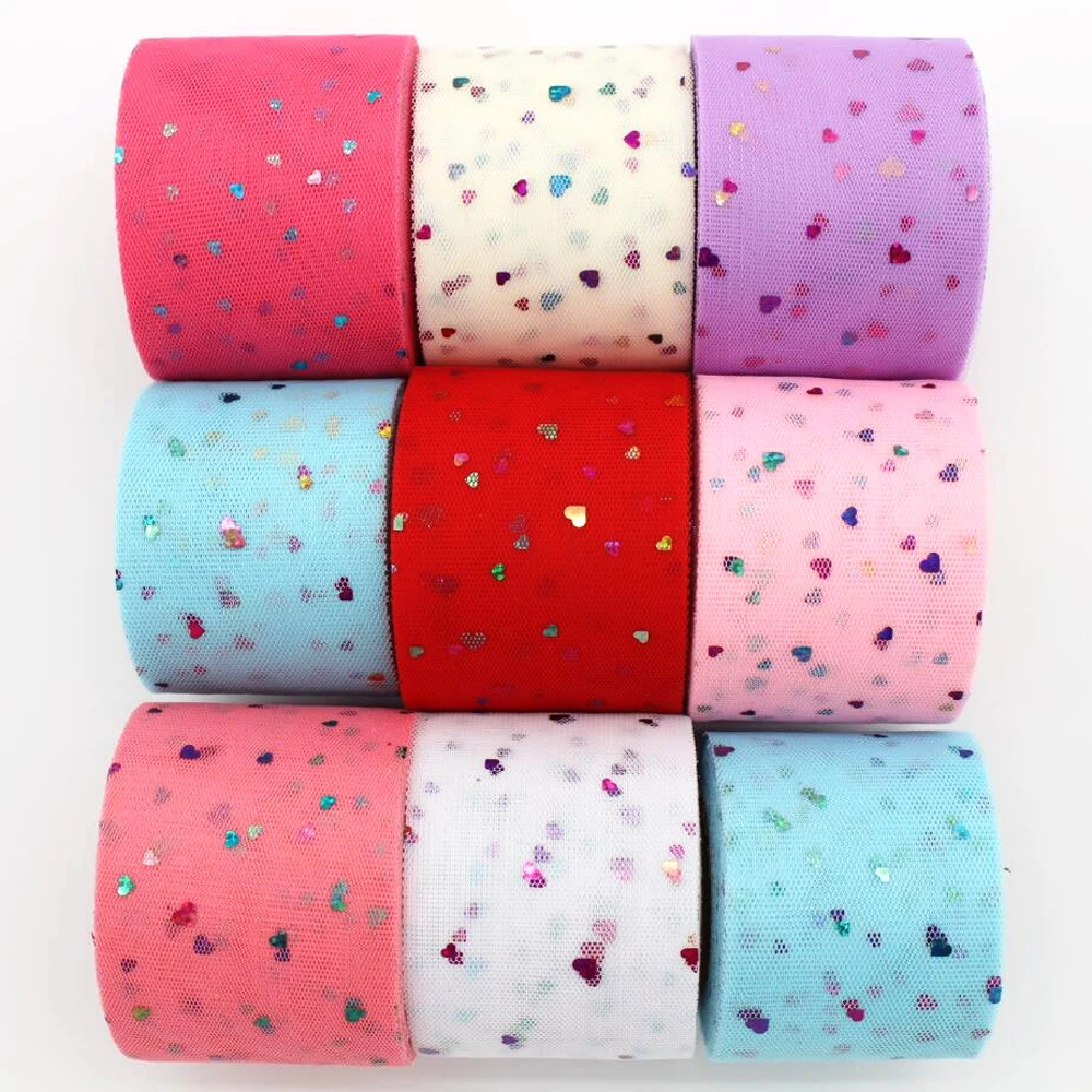 6cm 25 yards/volume Color sequins/heart DIY handmade Ribbon Tulle rolls Puff skirt Hair bow Wedding Christmas decoration 60mm
6cm 25 yards/volume Color sequins/heart DIY handmade Ribbon Tulle rolls Puff skirt Hair bow Wedding Christmas decoration 60mm