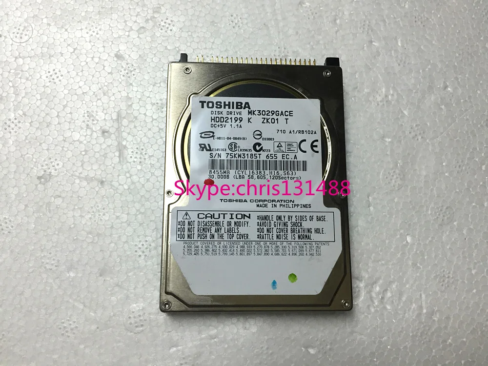 Original DISK DRIVE MK3029GAC hard disk 30GB HDD2198 DC+5V 1.1A 8455MB for chrysler HDD alpine car navigaiton audio systems
Original DISK DRIVE MK3029GAC hard disk 30GB HDD2198 DC+5V 1.1A 8455MB for chrysler HDD alpine car navigaiton audio systems