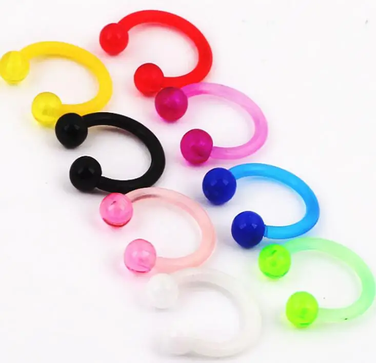 10 Pieces Body Jewelry flexible tragus ring Nose Ring 16G Bioplastic Soft Spike Circulars Horseshoes Eyebrow Rings body Piercing
10 Pieces Body Jewelry flexible tragus ring Nose Ring 16G Bioplastic Soft Spike Circulars Horseshoes Eyebrow Rings body Piercing