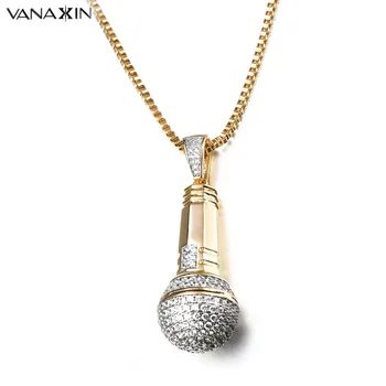 VANAXIN Statement Party Punk Necklace Iced Cubic Zirconia Micro-mosaic Microphone Pendants&Necklaces for Women Men Hip Hop Gift
VANAXIN Statement Party Punk Necklace Iced Cubic Zirconia Micro-mosaic Microphone Pendants&Necklaces for Women Men Hip Hop Gift