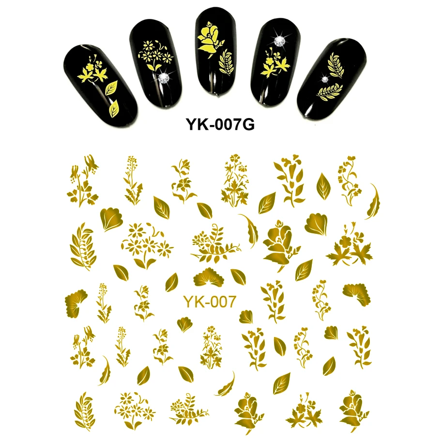 UPRETTEGO Gold/ Silver Water Stickers Metallic Nail Decals FLOWER LEAF MAPLE SWIRL TRUMPET FLOWER GRASS YK007-012
UPRETTEGO Gold/ Silver Water Stickers Metallic Nail Decals FLOWER LEAF MAPLE SWIRL TRUMPET FLOWER GRASS YK007-012