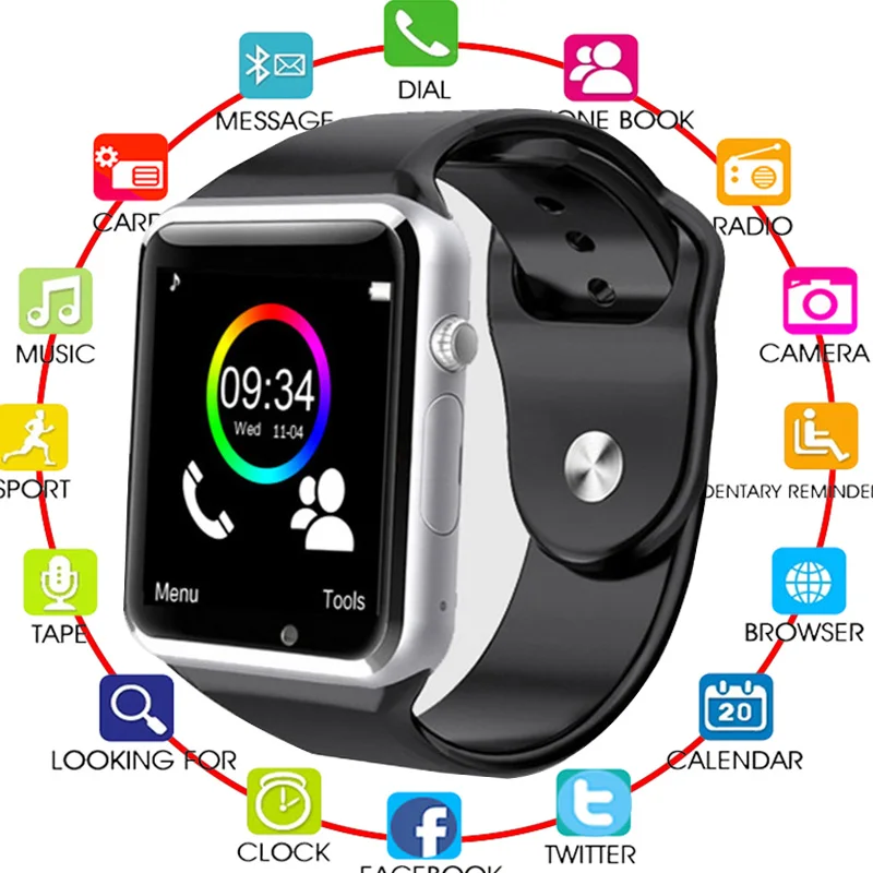 A1 fashion men and women smart watch sync notification device support SIM / TF card Bluetooth Smartwatch PK Q18 DZ09
A1 fashion men and women smart watch sync notification device support SIM / TF card Bluetooth Smartwatch PK Q18 DZ09
