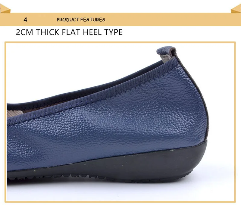 Genuine leather Sequined Comfortable Ballerina Flats Leisure Elegant Lady Work Shoes Large Size 43 Shallow Mouth Ballet Loafers (10)