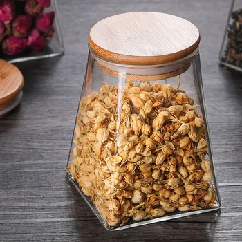350ML Glass Sealed Storage Can Square Moisture-proof Glass Storage Tank with Wooden Lid
350ML Glass Sealed Storage Can Square Moisture-proof Glass Storage Tank with Wooden Lid