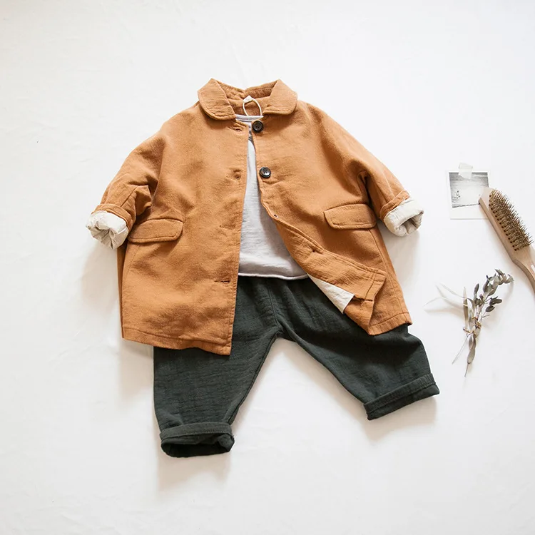 2019 Spring Toddler Kids Girls Boys Casual Fashion Coat Korean Linen Children Clothings
2019 Spring Toddler Kids Girls Boys Casual Fashion Coat Korean Linen Children Clothings