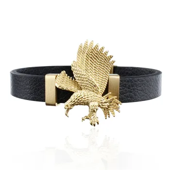 Men's Adjustable Eagle Leather Bracelet 4 Colors Flying Bird Bracelets Hidden Safe Stainless Steel Clasp Wristband Gift for boy
Men's Adjustable Eagle Leather Bracelet 4 Colors Flying Bird Bracelets Hidden Safe Stainless Steel Clasp Wristband Gift for boy