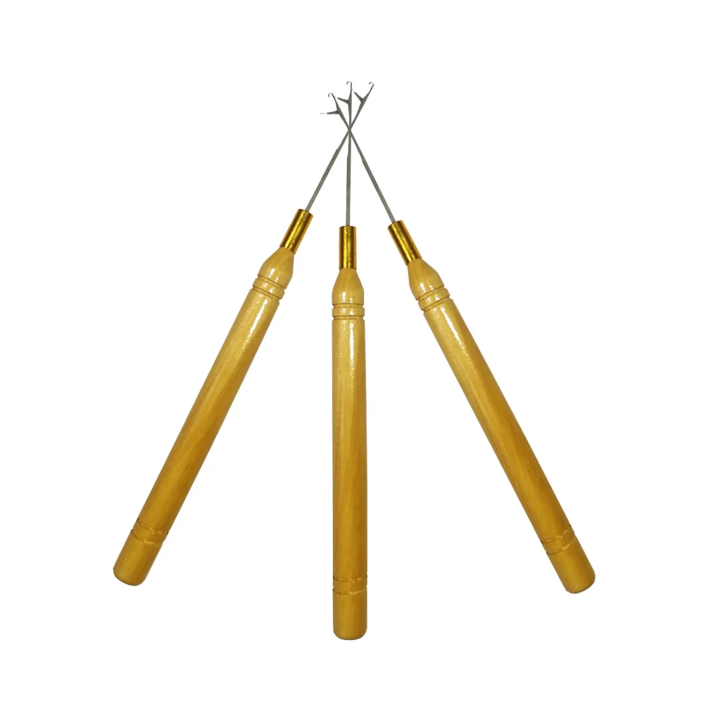 1pcs/lot Wooden Hook Pulling Needle Hair Extensions Tool for Silicone Micro Beads Crochet
1pcs/lot Wooden Hook Pulling Needle Hair Extensions Tool for Silicone Micro Beads Crochet