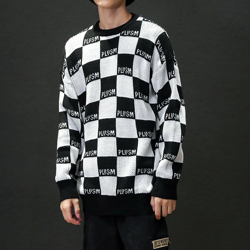 Sweater Men 2019 Brand Fashion Square Plaid Pullover Sweater Male O-Neck Knitting Mens Sweaters Man Pullover M-XXXXXL m6042
Sweater Men 2019 Brand Fashion Square Plaid Pullover Sweater Male O-Neck Knitting Mens Sweaters Man Pullover M-XXXXXL m6042