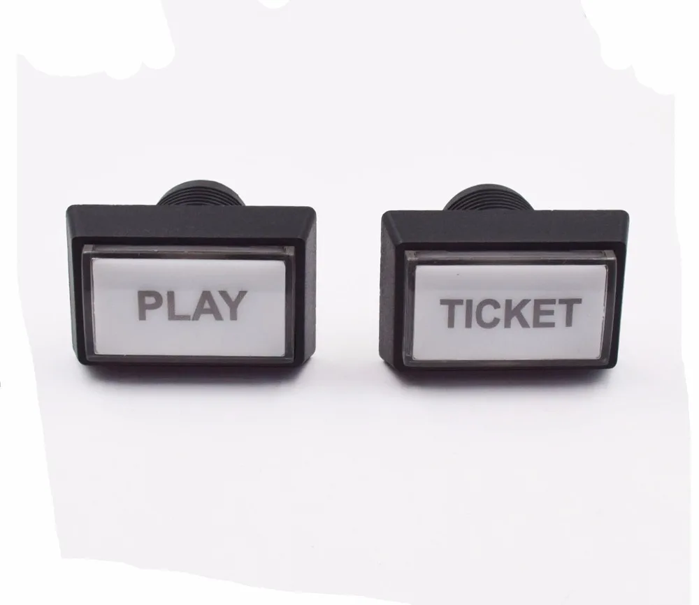 Rectangle Push Buttons Switch With Indicator Light Illuminated LED Arcade Button Rectangle PLAY/TICKET button
Rectangle Push Buttons Switch With Indicator Light Illuminated LED Arcade Button Rectangle PLAY/TICKET button