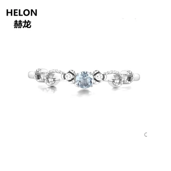 Solid 14k White Gold Natural Diamonds Millgrains Wedding Ring for Women Round Natural Aquamarine Ring Vintage Unique Jewelry
Solid 14k White Gold Natural Diamonds Millgrains Wedding Ring for Women Round Natural Aquamarine Ring Vintage Unique Jewelry