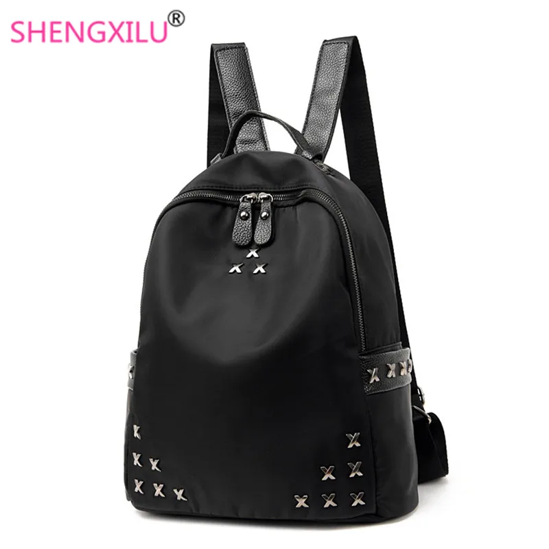 Shengxilu Fashion Rivet Women Backpacks 2019 High Quality Girls Rucksack Black Waterproof Nylon Shopping Travel Female Backpacks
Shengxilu Fashion Rivet Women Backpacks 2019 High Quality Girls Rucksack Black Waterproof Nylon Shopping Travel Female Backpacks