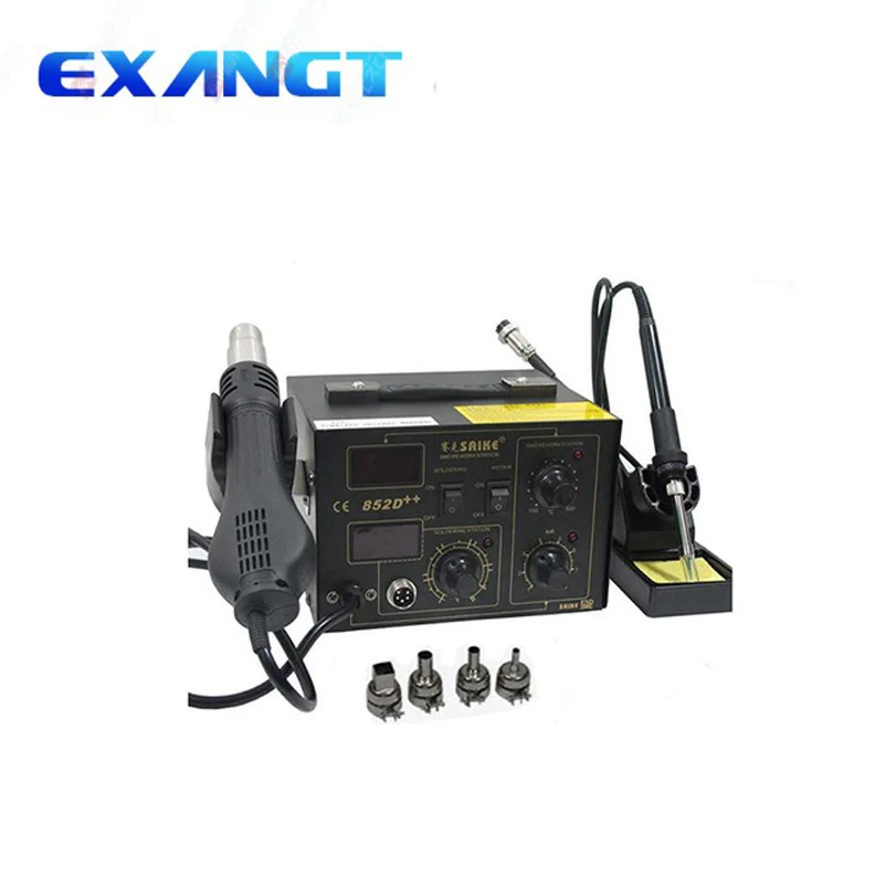 BGA Rework Station Hot Gun Soldering Station Saike 852D++ 2 in 1 220V or 110V Iron Solder Soldering Heat Gun
BGA Rework Station Hot Gun Soldering Station Saike 852D++ 2 in 1 220V or 110V Iron Solder Soldering Heat Gun