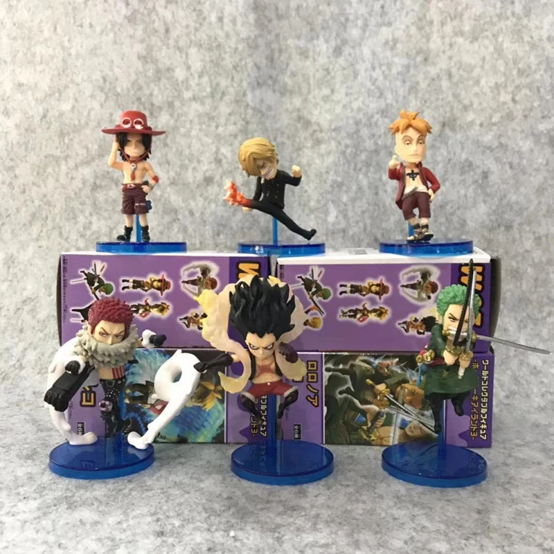One Piece Action Figure 6pcs/Set WCF Luffy Ace Marco Sobo Sanji Charlotte Katakuri Model Toys 7-11cm
One Piece Action Figure 6pcs/Set WCF Luffy Ace Marco Sobo Sanji Charlotte Katakuri Model Toys 7-11cm