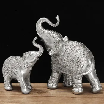 Fashion 2Pcs/set Silver Polyresin Ornate Elephant Statue Lucky Figurine Sculptures Ornaments for Home Office Decor Crafts Gift
Fashion 2Pcs/set Silver Polyresin Ornate Elephant Statue Lucky Figurine Sculptures Ornaments for Home Office Decor Crafts Gift