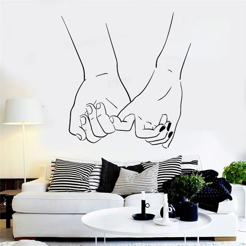 Fashion Vinyl Wall Decal Love Couple Hands Romantic Room Stickers Removable Wall Stickers Living Room Sofa Background Decor New
Fashion Vinyl Wall Decal Love Couple Hands Romantic Room Stickers Removable Wall Stickers Living Room Sofa Background Decor New