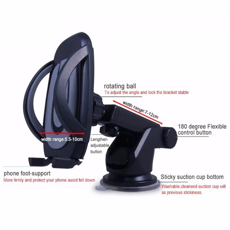 Car Phone Holder Gps Accessories Suction Cup Auto Dashboard Windshield Mobile Cell Phone Retractable Mount Stand
Car Phone Holder Gps Accessories Suction Cup Auto Dashboard Windshield Mobile Cell Phone Retractable Mount Stand