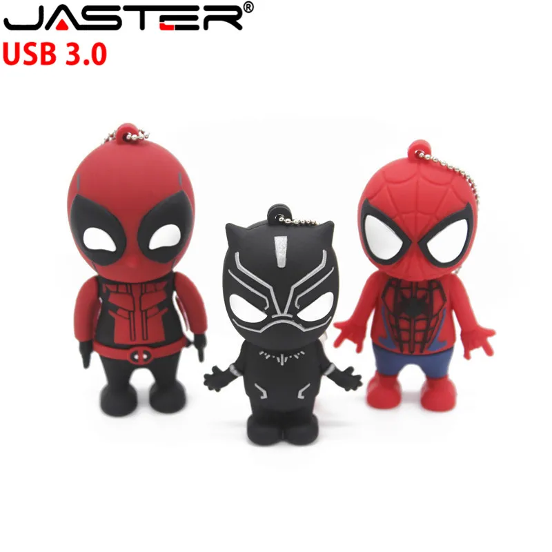 JASTER Marvel Comics Black Panther Spiderman Deadpool USB 3.0 Pen Drive minions Memory stick pendrive 4GB 8GB 16GB 32GB gift
JASTER Marvel Comics Black Panther Spiderman Deadpool USB 3.0 Pen Drive minions Memory stick pendrive 4GB 8GB 16GB 32GB gift
