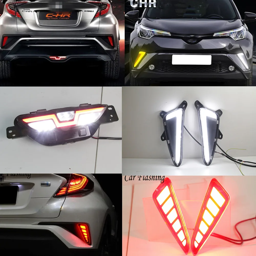 1Set For Toyota CHR C-HR 2016 -2019 Car DRL Daytime Running Lights Rear Bumper Brake Light with Turn Signal Tail Lamp Fog Lamps
1Set For Toyota CHR C-HR 2016 -2019 Car DRL Daytime Running Lights Rear Bumper Brake Light with Turn Signal Tail Lamp Fog Lamps
