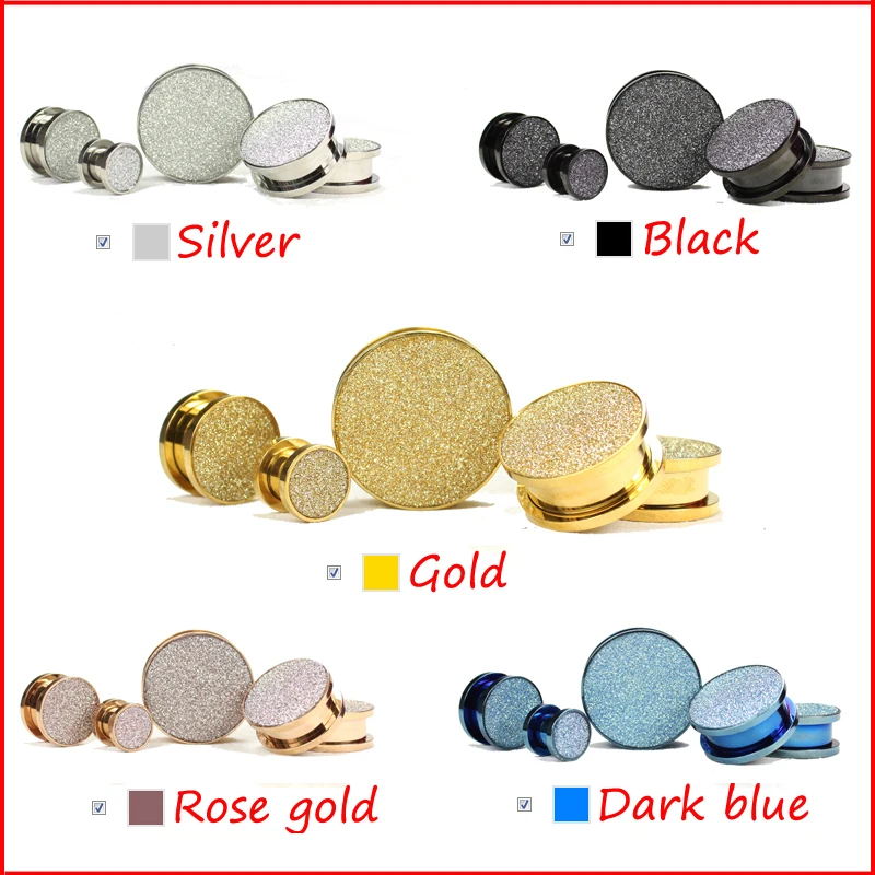 Surgical Steel Sandblast Top Screw Fit Ear Plugs Gauge Expander Earlobe Taper Stretcher Ear Piercing Ear Tunnel Plug
Surgical Steel Sandblast Top Screw Fit Ear Plugs Gauge Expander Earlobe Taper Stretcher Ear Piercing Ear Tunnel Plug