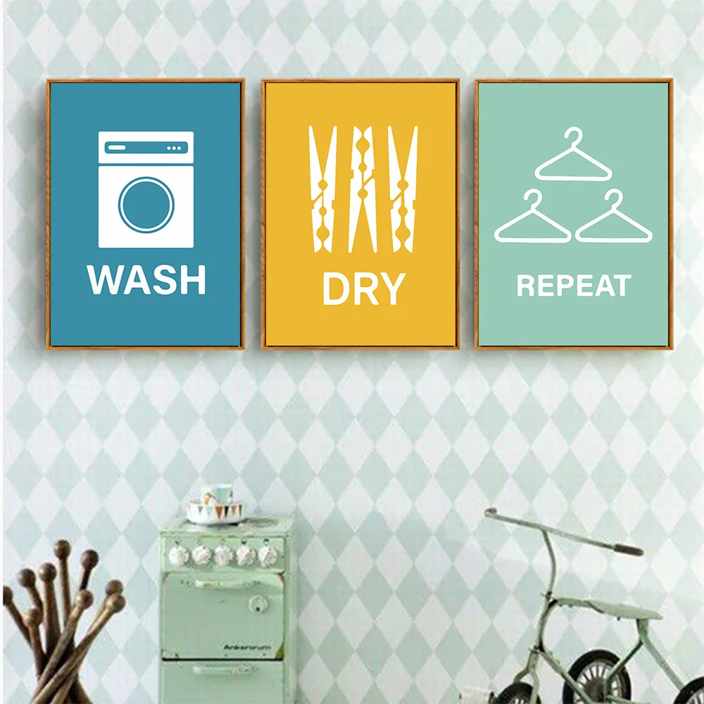 Dry Wash Repeat Washroom Poster Canvas Painting Laundry Quotes Wall Art Print Poster Nordic Decoration Home Decor Unframed
Dry Wash Repeat Washroom Poster Canvas Painting Laundry Quotes Wall Art Print Poster Nordic Decoration Home Decor Unframed