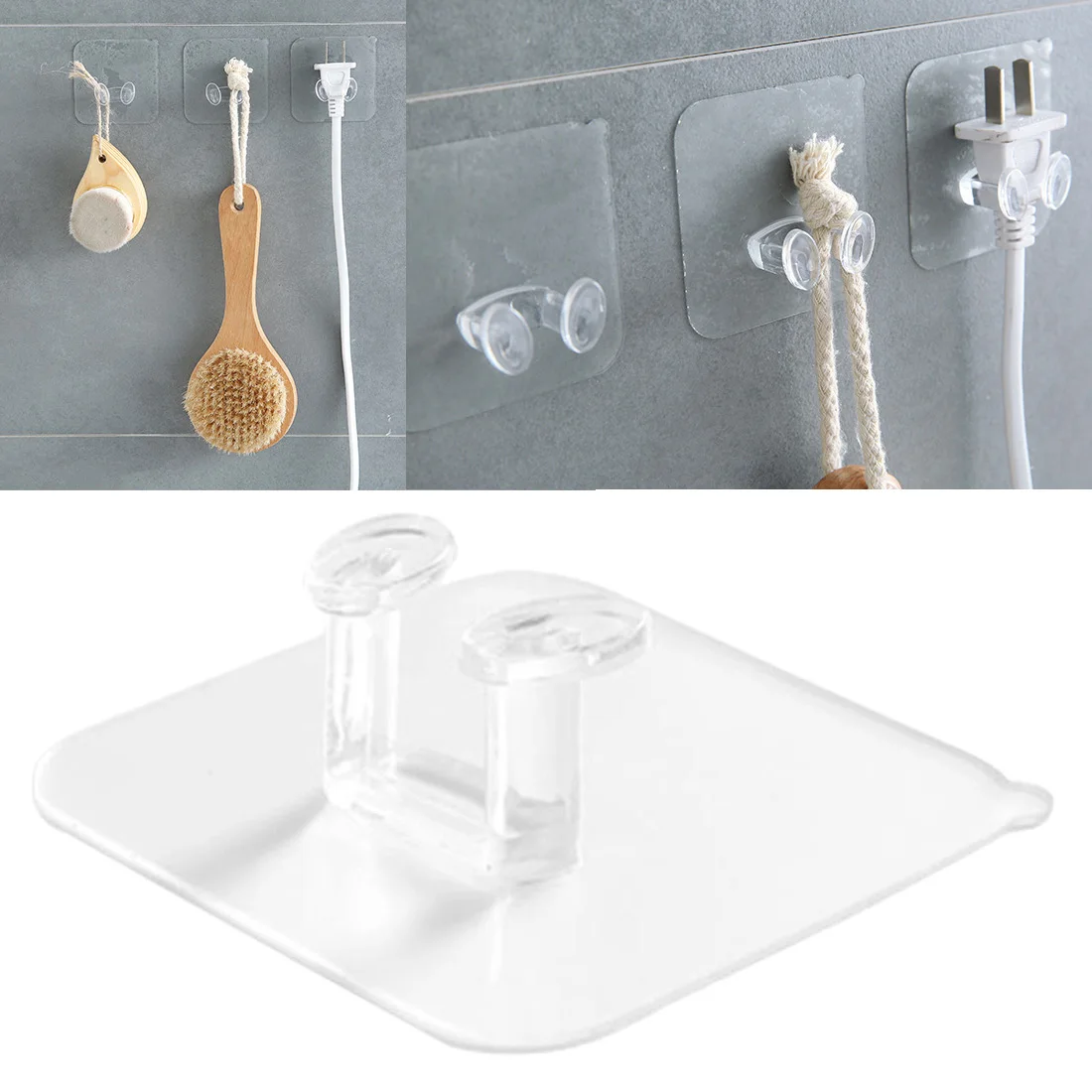 1pc Transparent portable Practical Transparent Plastic Mobile Phone Holder Hook Wall Door Storage Hook
1pc Transparent portable Practical Transparent Plastic Mobile Phone Holder Hook Wall Door Storage Hook