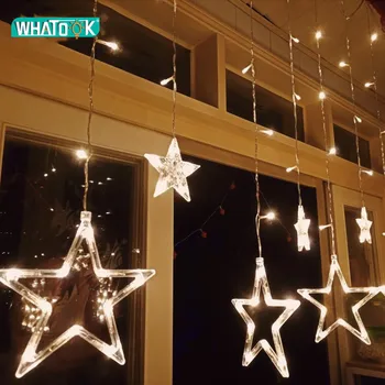 LED Star String Lights Christmas 220V Curtain Icicle Xmas Party Wedding Glowing Starry Decoration Night Lighting 2M Indoor Wall
LED Star String Lights Christmas 220V Curtain Icicle Xmas Party Wedding Glowing Starry Decoration Night Lighting 2M Indoor Wall