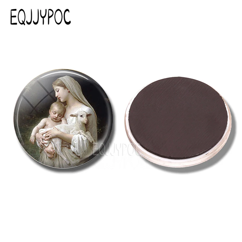 Virgin Mary and Jesus 30 MM Fridge Magnets Christian Glass Dome Sheep Magnetic Refrigerator Sticker Message Cute Home Decor
Virgin Mary and Jesus 30 MM Fridge Magnets Christian Glass Dome Sheep Magnetic Refrigerator Sticker Message Cute Home Decor