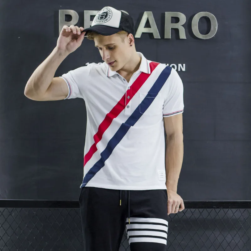 2019 Fashion TB THOM Brand Polo Shirts Men Casual Slim Cotton Polo Personality Summer Short Contrast Color Striped Clothing
2019 Fashion TB THOM Brand Polo Shirts Men Casual Slim Cotton Polo Personality Summer Short Contrast Color Striped Clothing