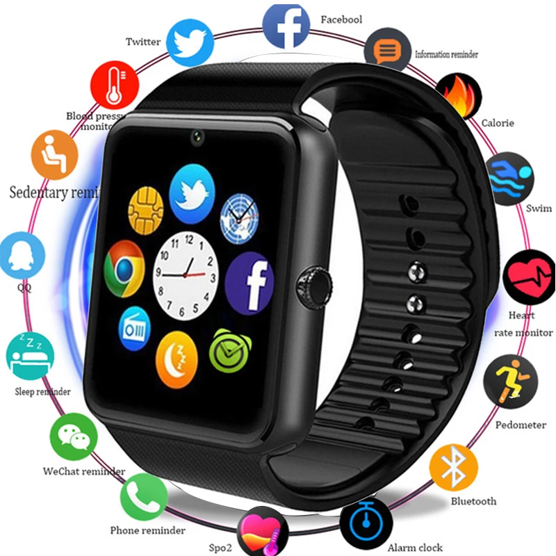 Bluetooth SmartWatch Men GT08 With Touch Screen Big Battery Support TF Sim Card Camera For IOS iPhone Android Phone amazfit men
Bluetooth SmartWatch Men GT08 With Touch Screen Big Battery Support TF Sim Card Camera For IOS iPhone Android Phone amazfit men