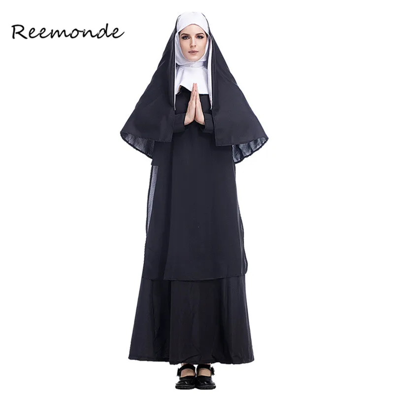 Virgin Mary The Nun Costumes For Women Sexy Black Long Skirt Nuns Cosplay Costume Arabic Religion Monk Ghost Uniform Halloween
Virgin Mary The Nun Costumes For Women Sexy Black Long Skirt Nuns Cosplay Costume Arabic Religion Monk Ghost Uniform Halloween