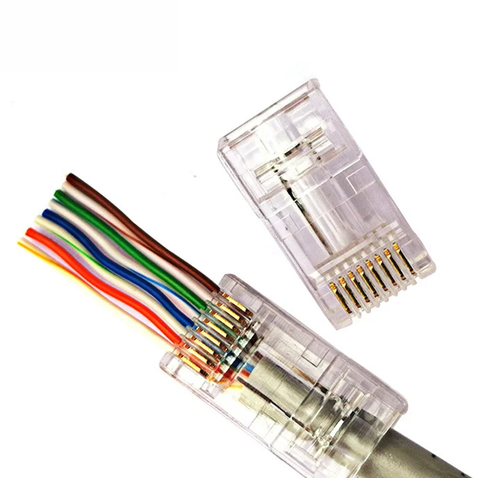 RJ45 Connector 8P8C CAT5 Through hole gold plated Crystal Terminal crystal head middle converter 8 pins 50pcs
RJ45 Connector 8P8C CAT5 Through hole gold plated Crystal Terminal crystal head middle converter 8 pins 50pcs