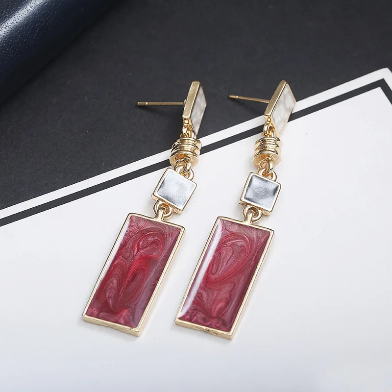 Wedding Long Colours Birthday Red White Black Color Tassel Rectangle Geometric 1Pair Fashion Square Bride Drop Earring
Wedding Long Colours Birthday Red White Black Color Tassel Rectangle Geometric 1Pair Fashion Square Bride Drop Earring