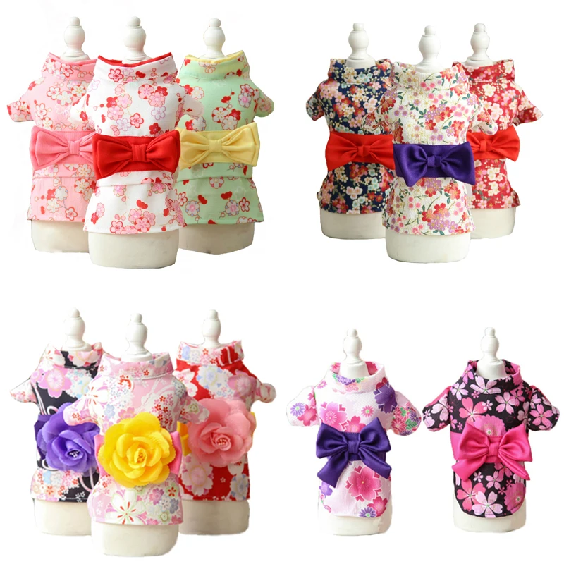 Petstyle Pet Clothing Puppy Dress Floral Bowknot Japanese Kimono Shirt Traditional Ethnic Cat Princess Dress Skirt Pet Costume
Petstyle Pet Clothing Puppy Dress Floral Bowknot Japanese Kimono Shirt Traditional Ethnic Cat Princess Dress Skirt Pet Costume