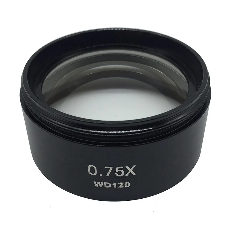 0.75x Barlow Microscope Objective Auxilliary Objective Lens for Stereo Microscope with WD 117 mm Thread Diameter1-7/8" (48 mm)
0.75x Barlow Microscope Objective Auxilliary Objective Lens for Stereo Microscope with WD 117 mm Thread Diameter1-7/8" (48 mm)