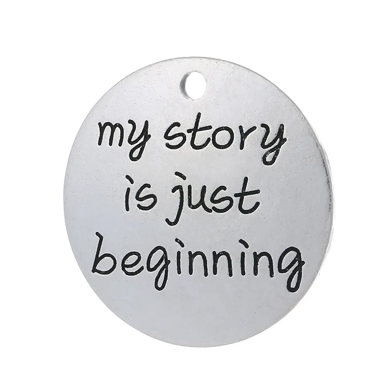 Подвеска для ключей с надписью my story is just Start из старого серебристого цвета 20