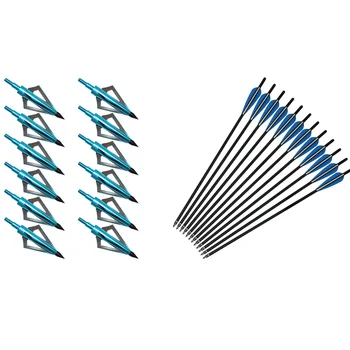 12Pcs Aluminum Arrow 22" Crossbow Bolts+ 12PCS Broadhead for Crossbow Hunting Archery Dead Strike
12Pcs Aluminum Arrow 22" Crossbow Bolts+ 12PCS Broadhead for Crossbow Hunting Archery Dead Strike
