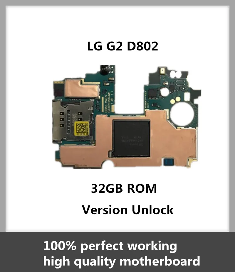 For LG G2 D802 Motherboard 32GB Unlocked Mainboard With Full Chips Original Android OS Installed Full Function Logic Board
For LG G2 D802 Motherboard 32GB Unlocked Mainboard With Full Chips Original Android OS Installed Full Function Logic Board