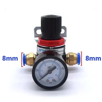 AR2000 G1/4'' Compressor Air Control Pressure Gauge Relief Regulating Regulator Valve with 8mm Hose Fittings
AR2000 G1/4'' Compressor Air Control Pressure Gauge Relief Regulating Regulator Valve with 8mm Hose Fittings