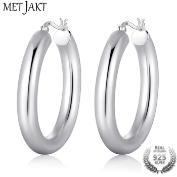 MetJakt Classic Round Real 925 Sterling Silver Hoop Earrings for Women's Retro Ethnic Style Vintage Earring Fine Jewelry Gift
MetJakt Classic Round Real 925 Sterling Silver Hoop Earrings for Women's Retro Ethnic Style Vintage Earring Fine Jewelry Gift